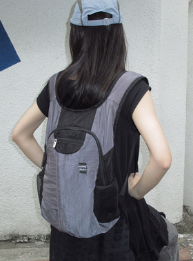 Unique blue 韩系轻便防水双肩包女休闲户外背包学生书包