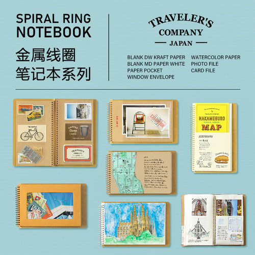 TN旅行者金属线圈笔记本复古手帐