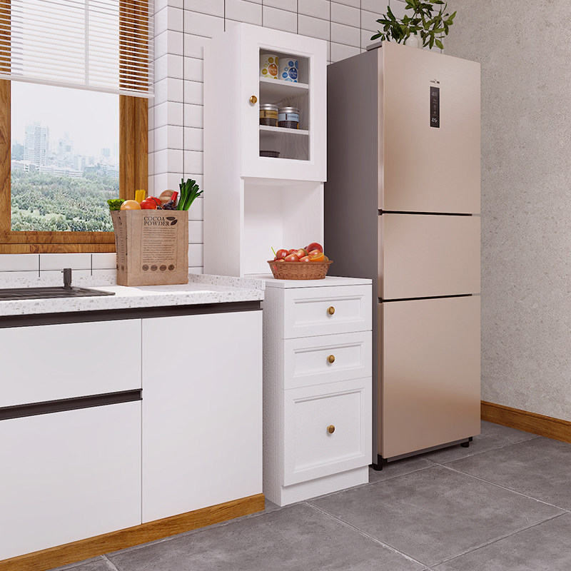 现代简约餐边柜高柜一体靠墙窄型夹缝柜厨房冰箱边柜收纳柜子碗柜,住宅家具,餐边柜,淘宝优惠券,粉丝福利购,淘宝优惠卷