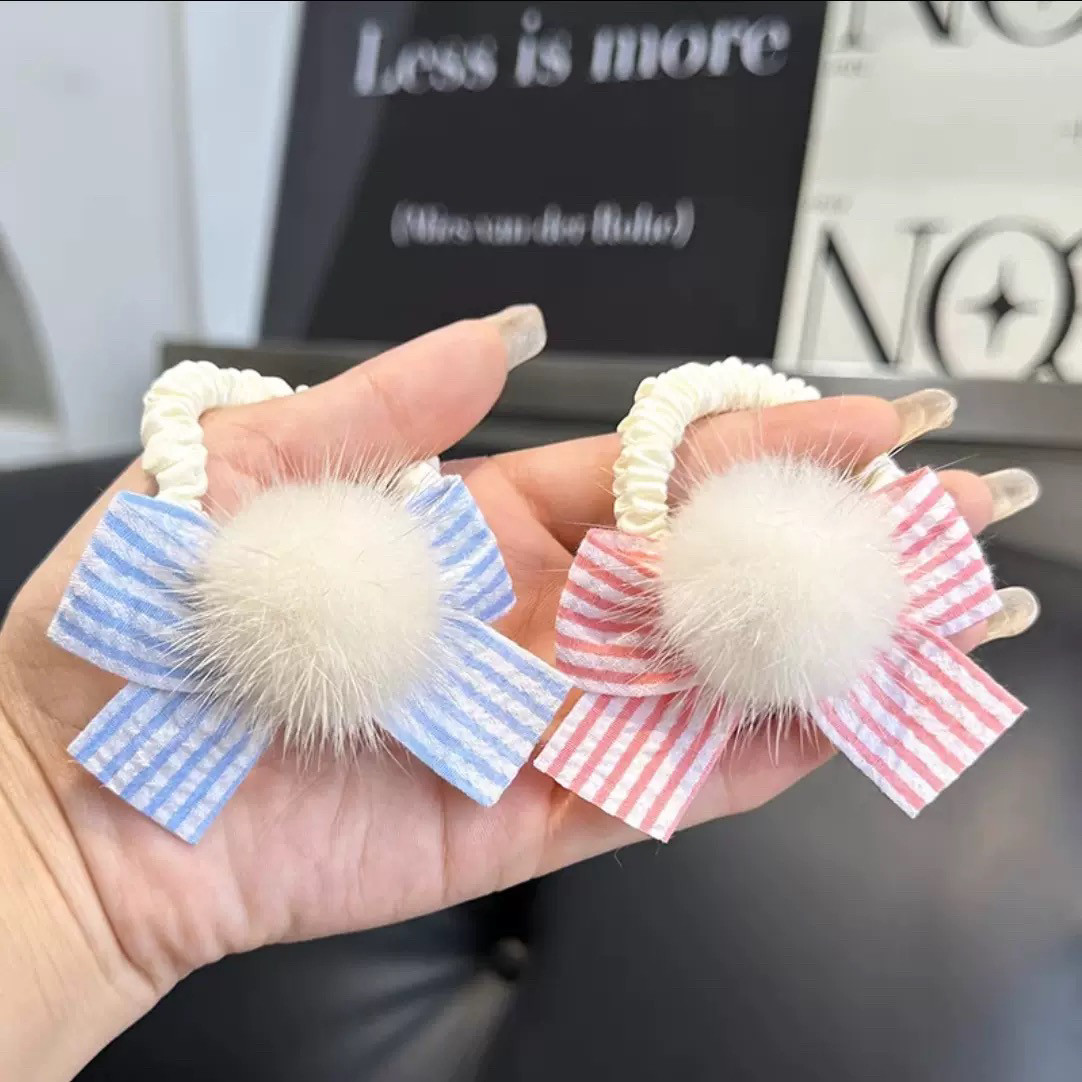 水貂毛甜美可爱蝴蝶结毛球发圈公主发饰头饰毛绒发绳头绳头饰品,饰品/流行首饰/时尚饰品新,发饰,淘宝优惠券,粉丝福利购,淘宝优惠卷