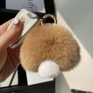 獭兔毛小蘑菇挂件包包挂件钥匙扣挂件ins风毛绒公仔挂件可爱百搭