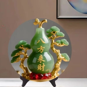 八方来财财好玉石寓意装饰画招财摆件家用旺宅转运居家桌面摆件