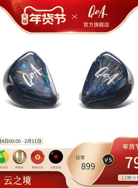 QOA 云之境 蔚1圈1平板两分频入耳式挂耳hifi全墙耳机艺术手绘
