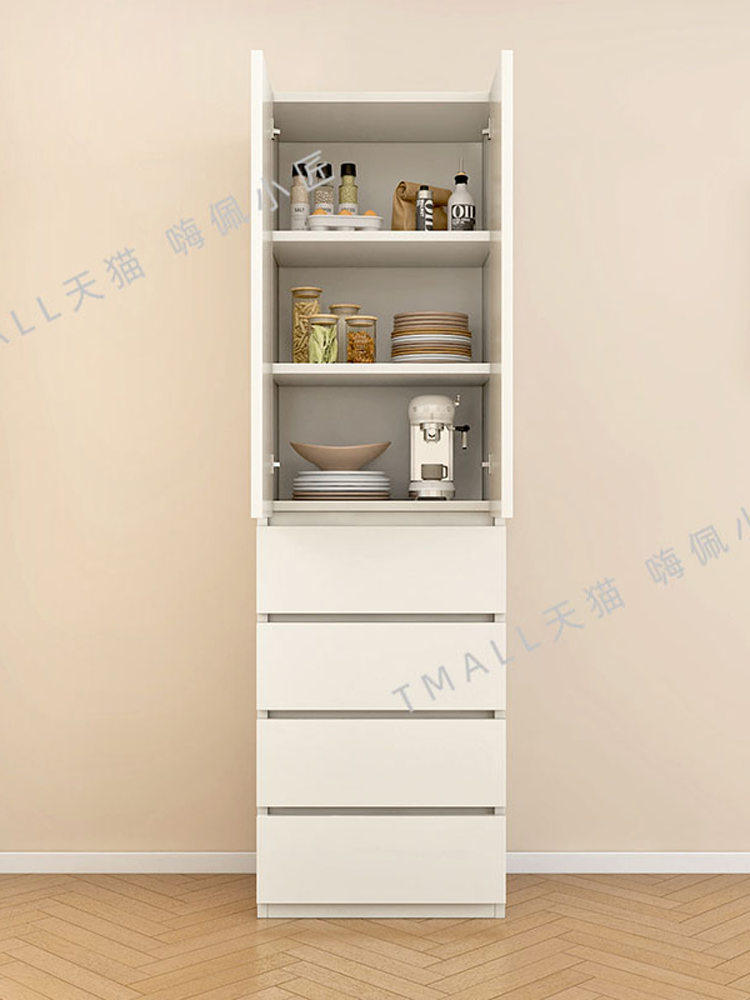 Hipei小江餐具柜小尺寸壁式储物柜双层超窄厨房夹层柜极窄客厅侧
