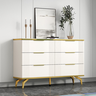 岩板斗柜轻奢超薄30cm卧室边柜收纳柜简约现代九斗柜客厅五斗柜