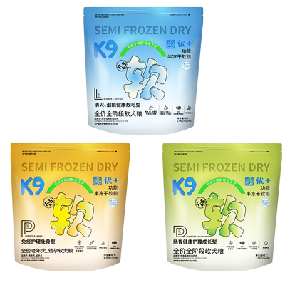 K9老年犬狗粮软粮鸭肉梨益生菌