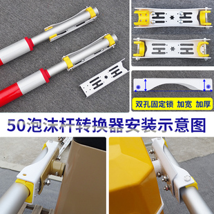 泡沫道闸杆转换器夹板配件八角转圆杆停车场小区物业升降挡车栏杆