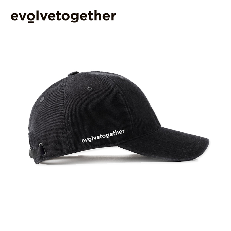 evolvetogether黑色棒球帽女美式复古字母刺绣鸭舌帽男子2024新款 服饰配件/皮带/帽子/围巾 帽子 原图主图