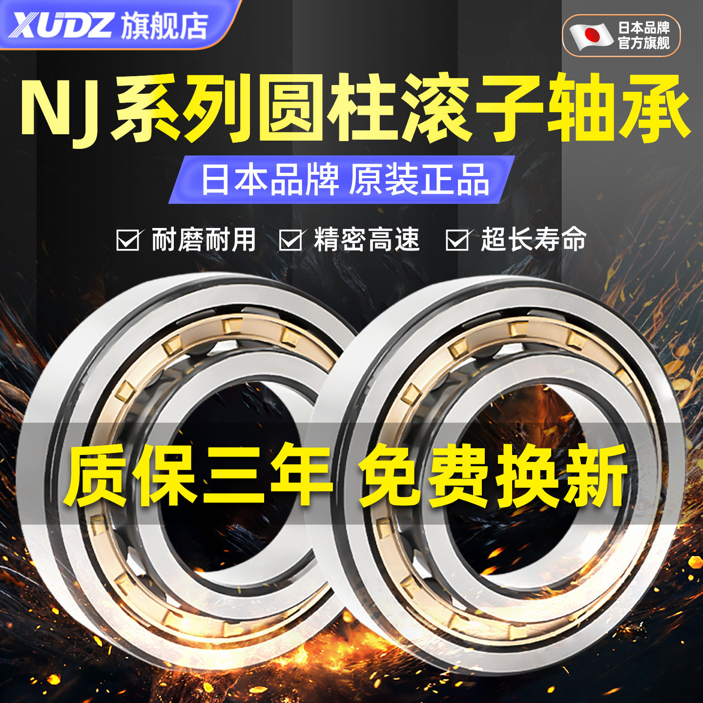 日本进口XUDZ圆柱滚子轴承NJ202 203 204 205 206 207 208 209 EM