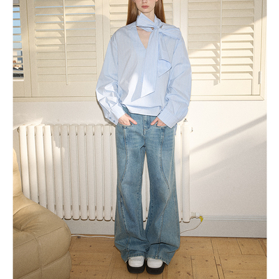 直筒牛仔裤长裤春秋季