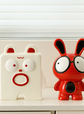 玄关酒柜软装趣味摆件轻奢高档家居客厅桌面装饰品儿童房可爱摆设