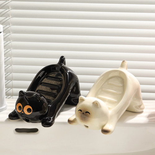 高颜值肥皂盒沥水家用2025新款陶瓷高级轻奢香皂盒高档肥皂置物架