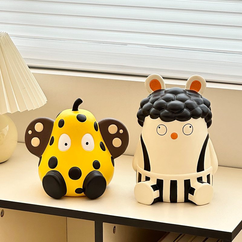 卡通客厅桌面摆件奶油风电视柜玄关创意简约酒柜装饰品高级感摆设