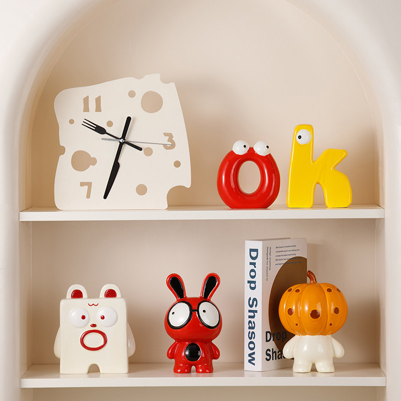 儿童房多巴胺摆件客厅创意高级感壁柜可爱摆设壁龛亲子房卡通软装
