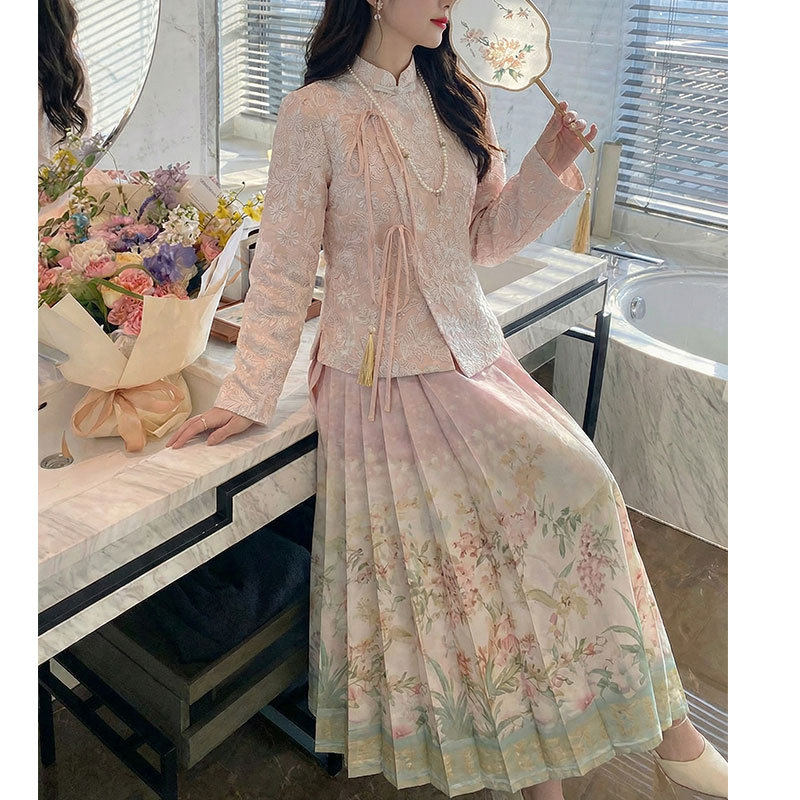 知心衣秋冬季款汉服日常百搭明制高腰马面裙汉元素小个子可穿套装,女装/女士精品,时尚套装,淘宝优惠券,粉丝福利购,淘宝优惠卷