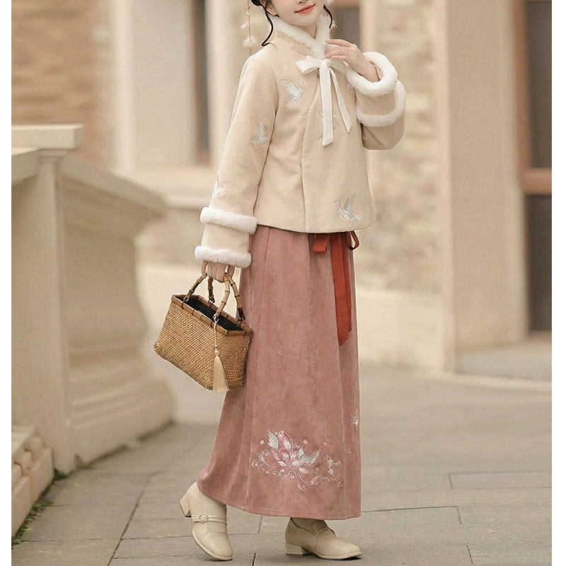 知心衣冬季新款中国风汉服日常改良版上衣半身裙汉元素套装唐装女,女装/女士精品,时尚套装,淘宝优惠券,粉丝福利购,淘宝优惠卷