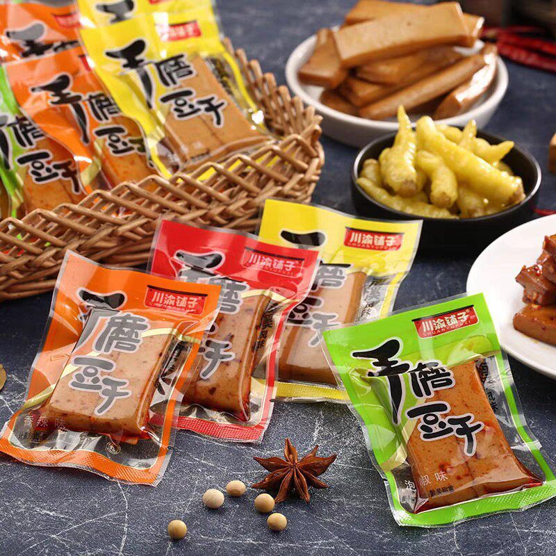 五香手磨豆干小零食小包装散装麻辣豆腐干零食重庆四川香辣嫩豆干