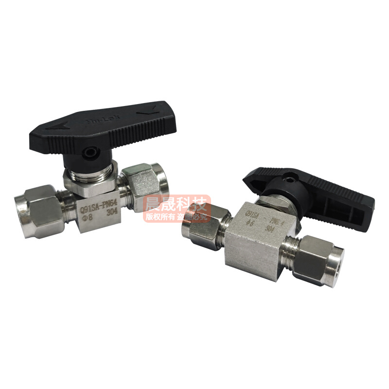 304/316不锈钢卡套球阀Q91SA仿美直通面板式球阀仪表开关气源球阀