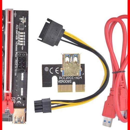 USB3.0显卡专用PCI-E显卡延长转接线1X转16X延长线黑金刚009S排线