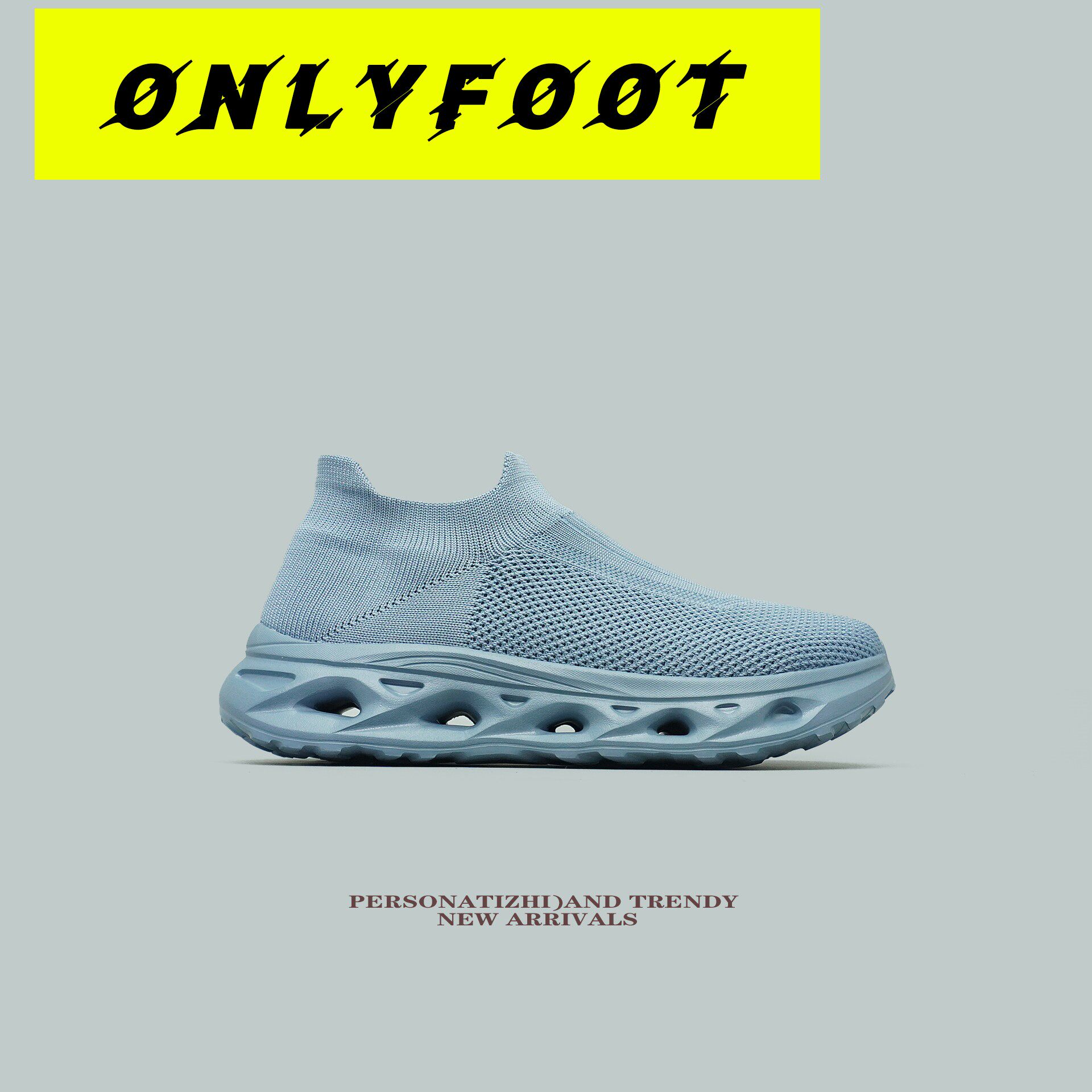 Onlyfoot【加宽鞋头】舒服不挤脚一脚蹬健步袜子鞋男捡漏运动休闲