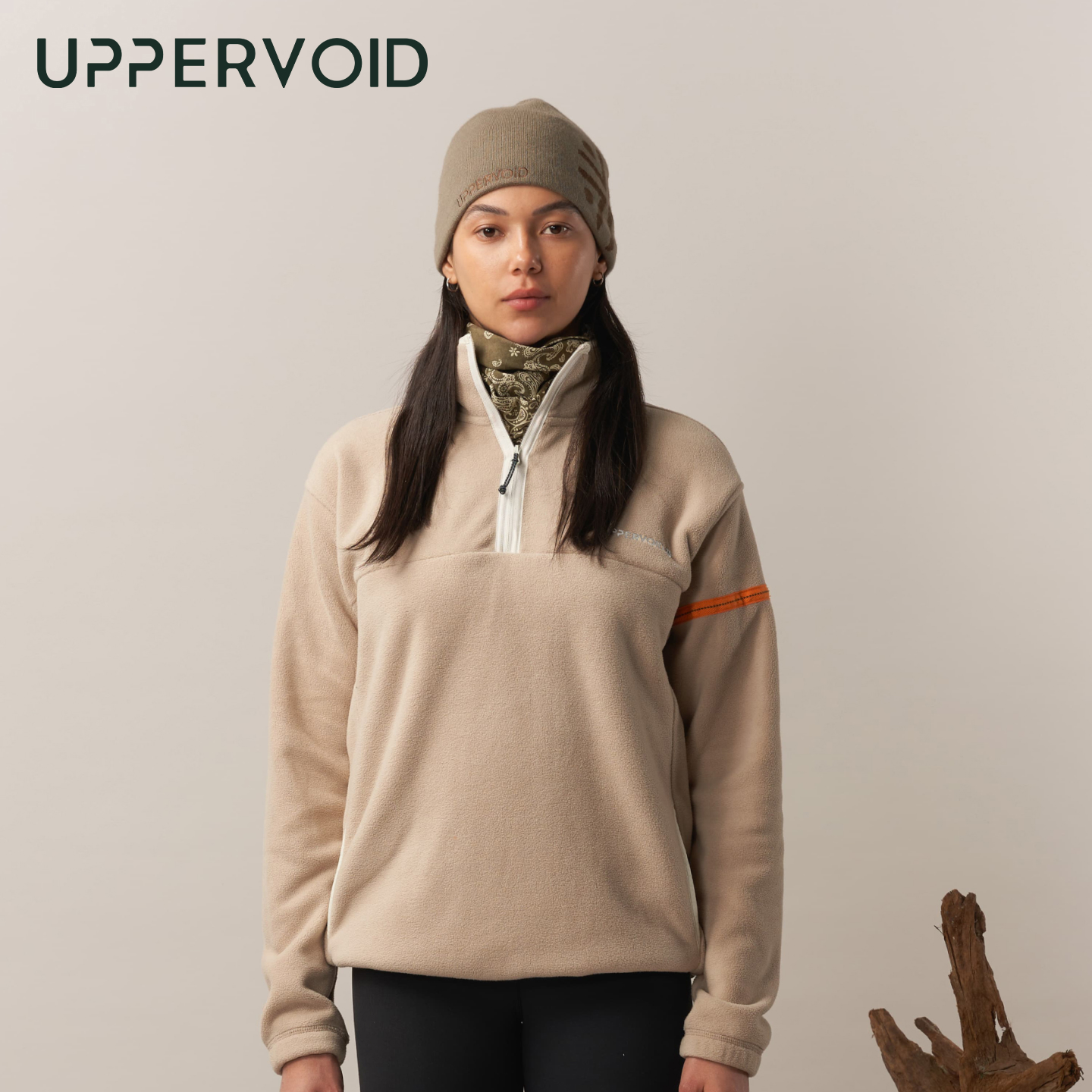 UPPERVOID摇粒绒套头抓绒外套