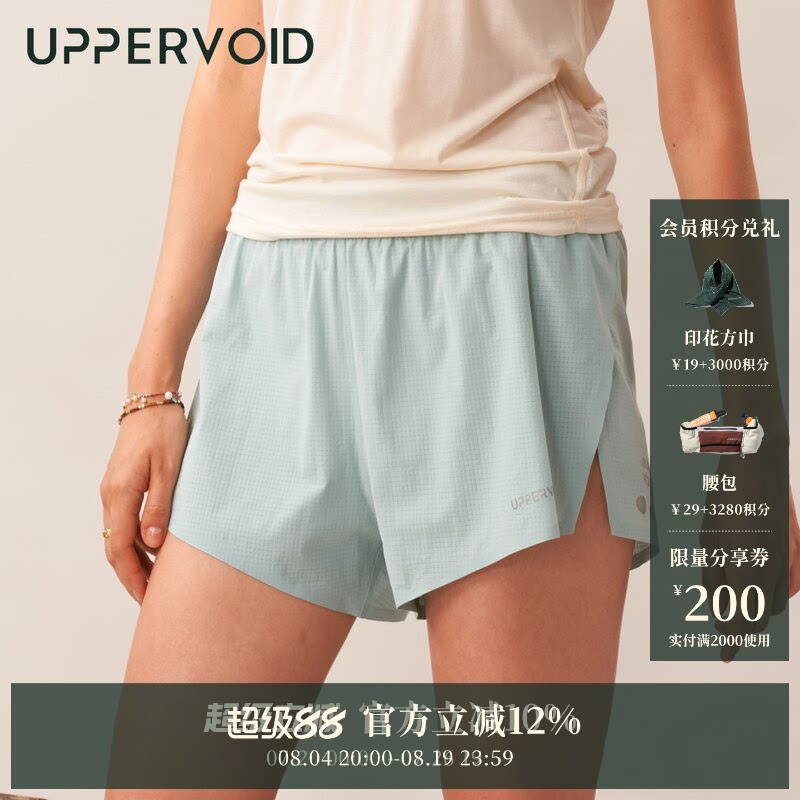 LAGO3寸跑步短裤|户外运动轻薄速干防走光夏女|UPPERVOID二普纬度 - 实物图