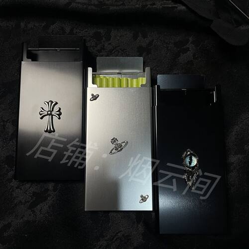 原创手作烟盒便携高级感ins滑盖翻盖简约感纯色超薄铝合金20支装