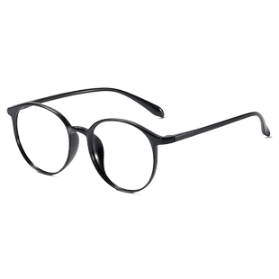 日系超轻7克氛围感小圆框眼镜近视女可配度数防蓝光平光眼睛框架