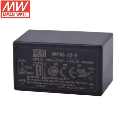 台湾明纬直流医疗电源供应器 MPM-10-12 10.2W 12V/0.85A议价