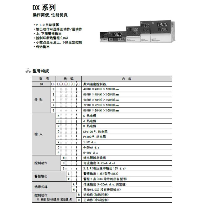 韩荣温控器DX2-CMWNR/DX2-KCWNR/DX2-KMWNR/DX2-KSWNR/DX2-PMWNR