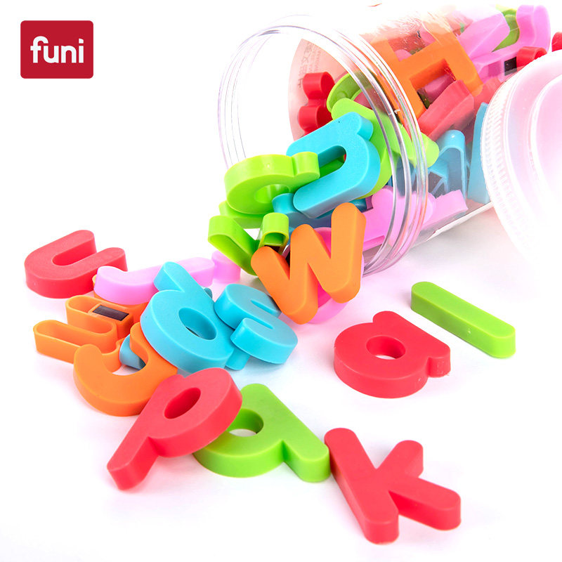 桶装26个字母磁片大写小写教学白板吸铁石冰箱贴儿童早教教师英语拼