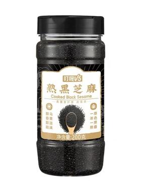 包邮叮咚有机熟黑芝麻280g1瓶原色原香低温炒制