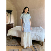 dorydory 条纹提花旗袍连衣裙春夏穿搭今年流行 漂亮裙子