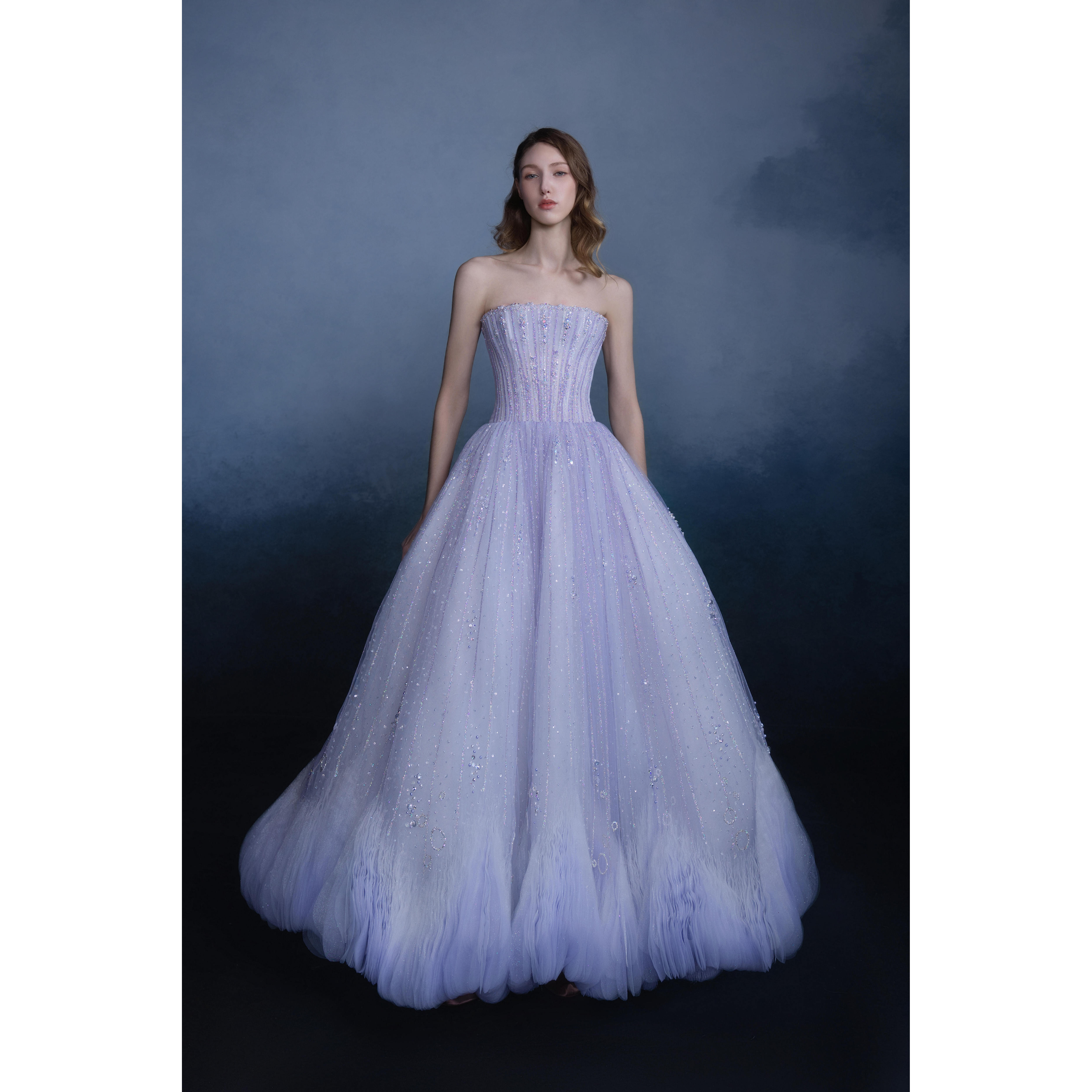 2025新款法式复古蕾丝花边礼服裙