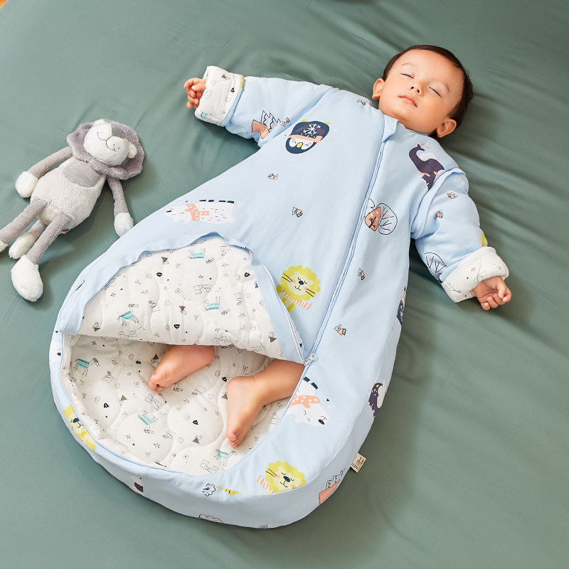婴儿睡袋秋冬款宝宝恒温睡袋春秋冬季加厚新生儿童防踢被四季通用