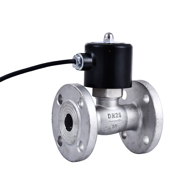 304不锈钢法兰电磁阀220v 24v常闭电磁阀 不锈钢电磁阀4分 2寸3i.