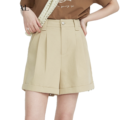 高腰复古瑞尔短裤休闲裤