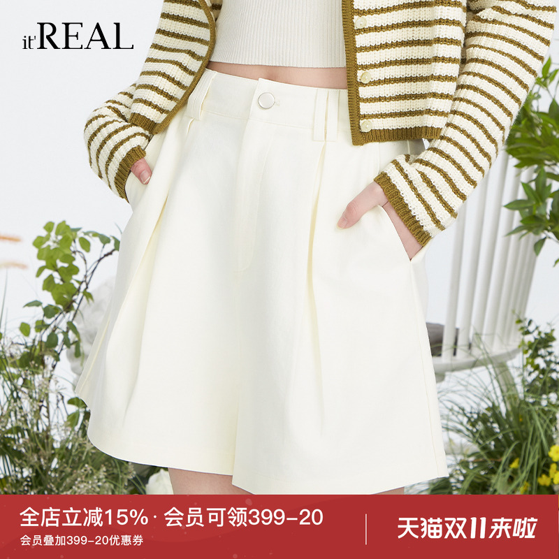 宽松休闲短裤it'real百搭