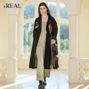 复古阔腿拖地裤 复古内搭吊带裤 连体裤 女 real瑞尔春秋新款