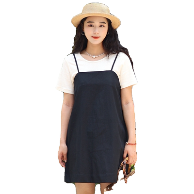 it'real瑞尔夏新款法式吊带连衣裙小个子背带裙外搭叠穿短裙子