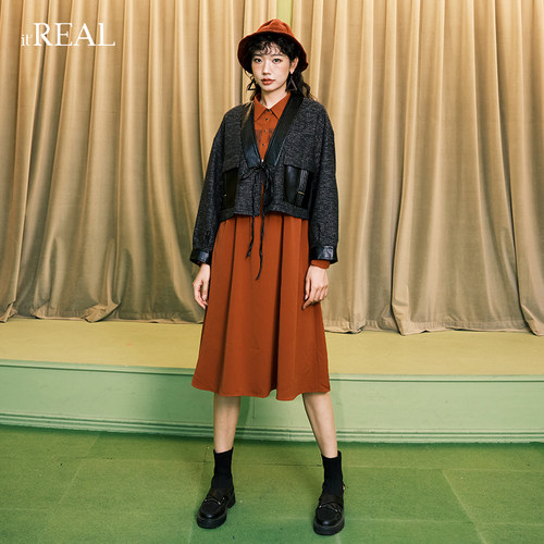 瑞尔设计师款休闲文艺外套