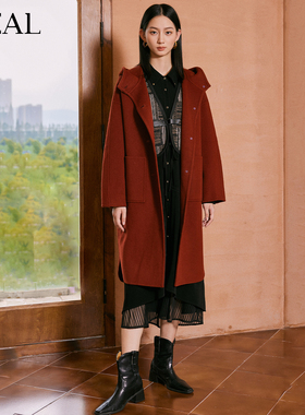 it'real瑞尔25年冬季新款减龄时尚休闲简约双面呢大衣女