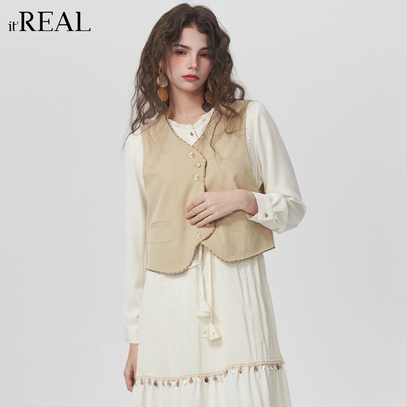 2025春秋新款外搭背心复古马甲