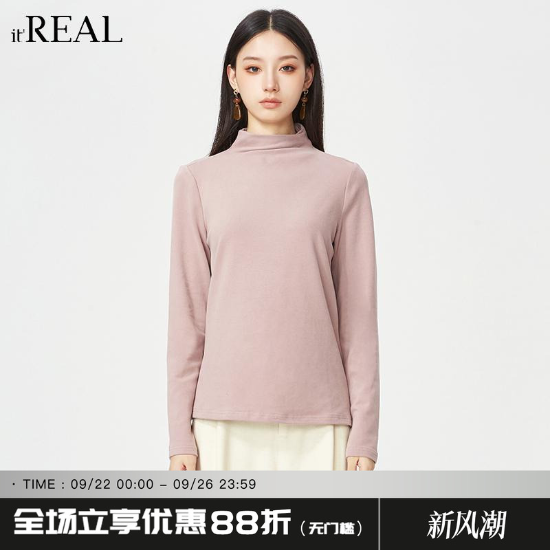 itreal半高领打底衫2024秋冬