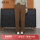 real瑞尔冬季 新款 休闲时尚 直筒高级感小脚裤