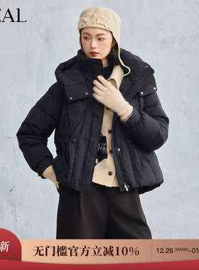 it'real瑞尔25年冬季新款短款休闲百搭时尚加厚保暖羽绒服女