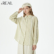 real瑞尔秋季 新款 慵懒感蕾丝呼吸感长袖 衬衫