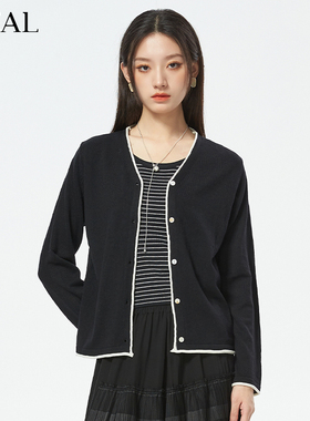 it'real瑞尔秋冬针织开衫女款长袖外搭短款叠穿小披肩外套女