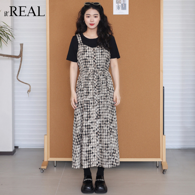 2025春夏外搭叠穿背带裙吊带长裙