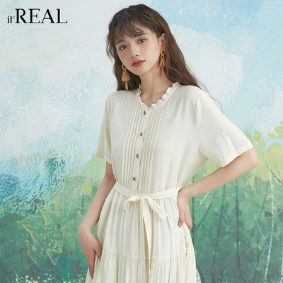 瑞尔法式衬衫裙优雅端庄